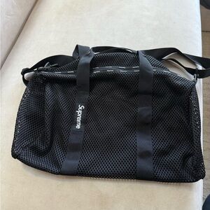 Supreme Black Mesh Duffel Bag